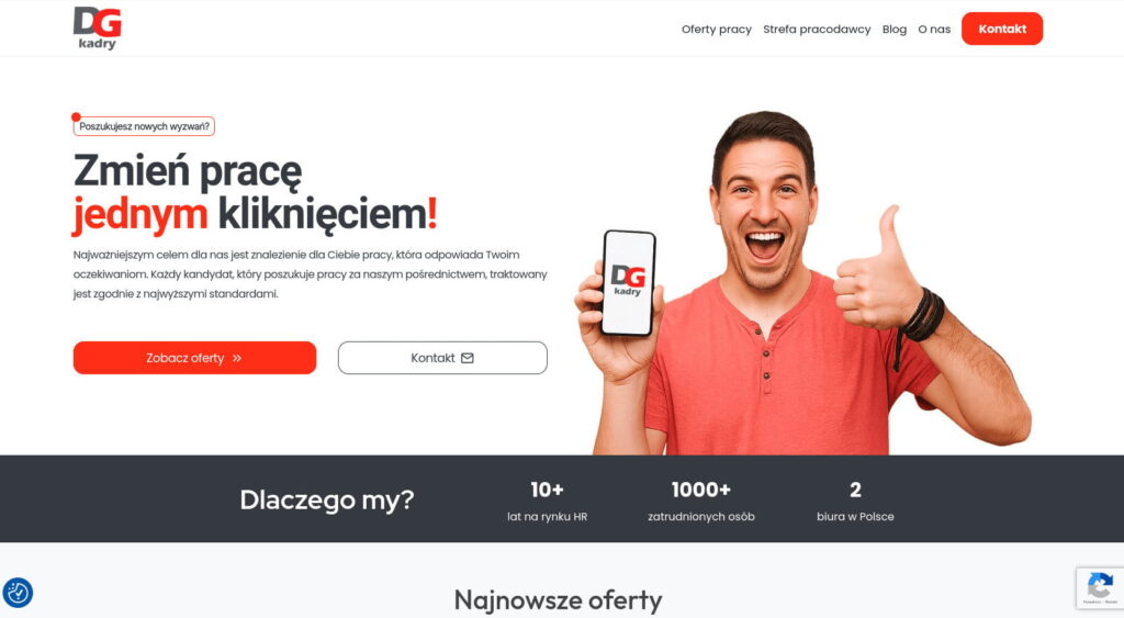 Strona dla agencji pracy tymczasowej