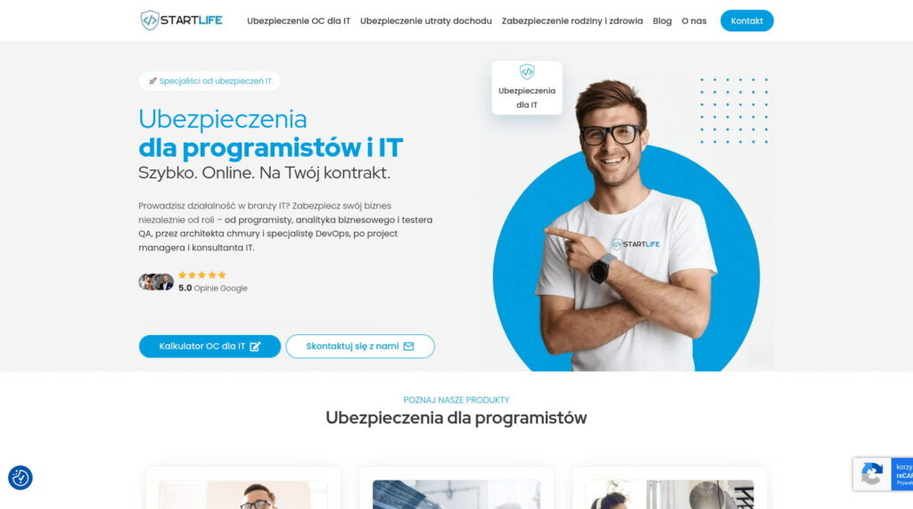 Strona dla firmy z ubezpieczeniami